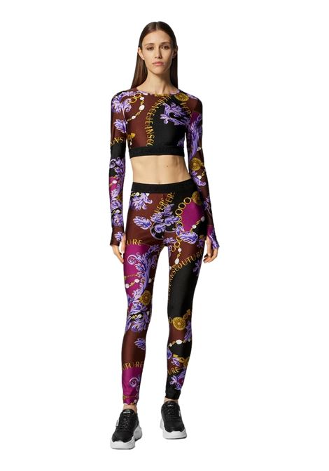 Versace Jeans CoutureTop corto con stampa Barocco VERSACE JEANS COUTURE | T-shirt | 75HAH218 JS203G51